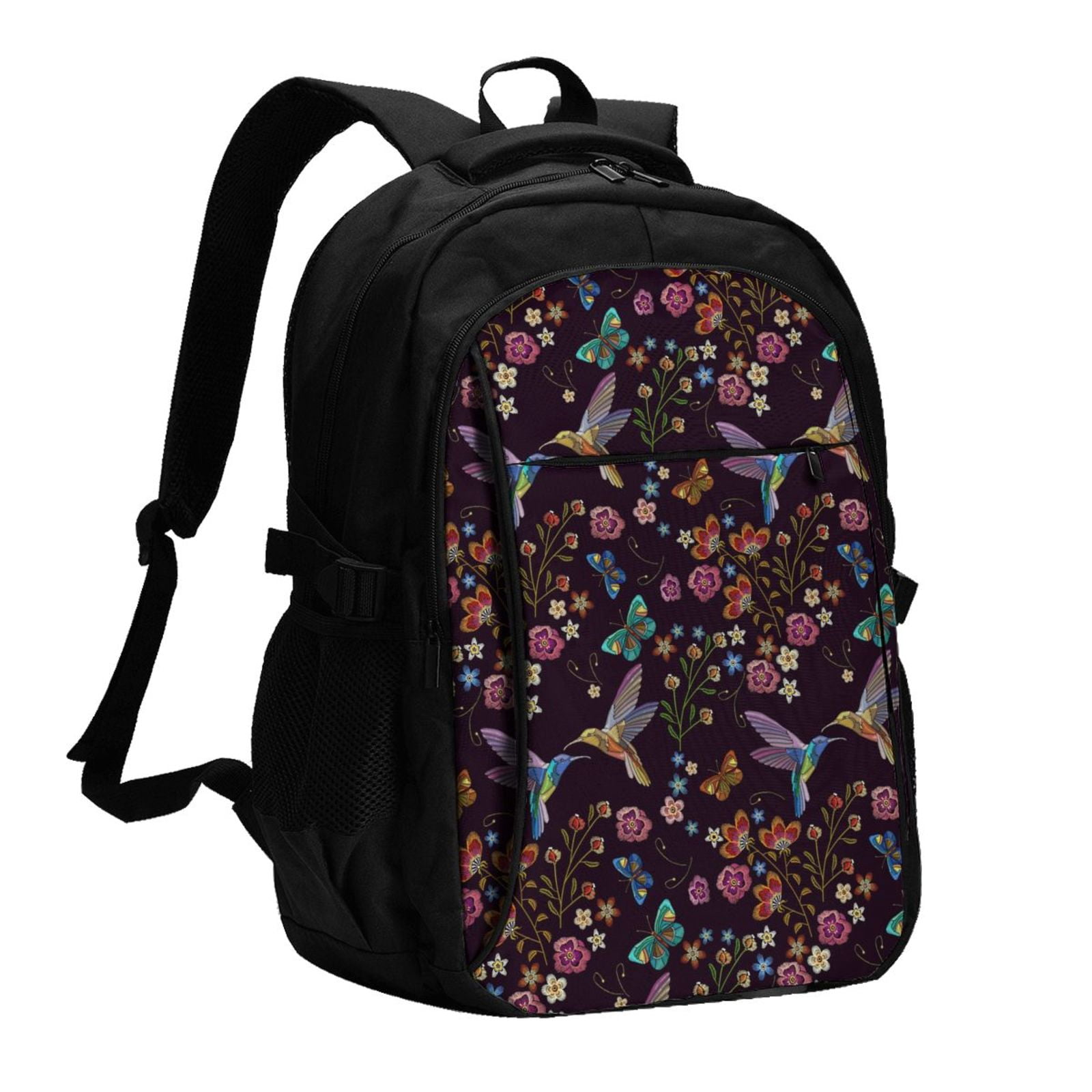 Xecao Humming Bird And Tropical Flowers for Travel Laptop Backpack, USB ...