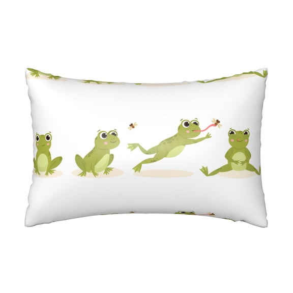 Xecao Hunting Frog Pattern Satin Pillowcases for Hair and Skin, Luxurious and Silky Pillow Cases with Envelope Closure, 20x30 Inches