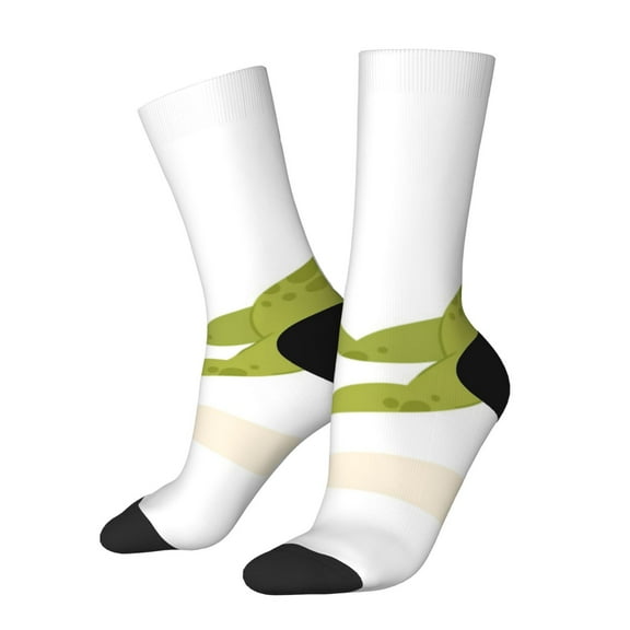 Xecao Hunting Frog Pattern Sport Socks for Women and Men Crew Socks Sporty Calf Socks Casual Socks