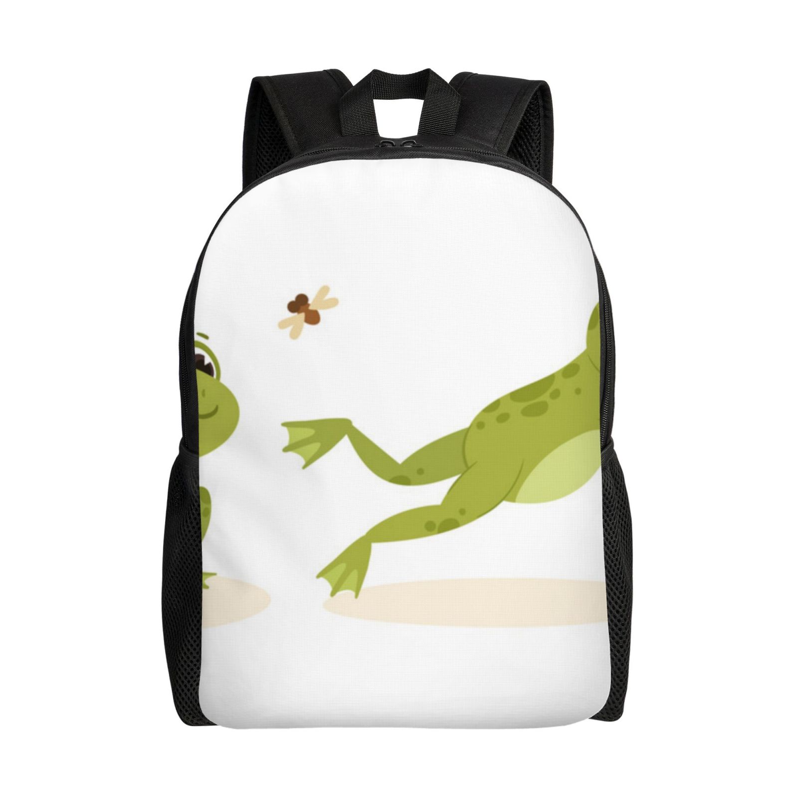 Xecao Hunting Frog Print School Backpack with Laptop Compartment Small Travel Laptop Backpack for Women Men Waterproof College Backpack Simple School Bag