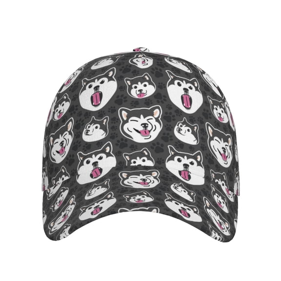 Xecao Husky for Baseball Cap: Unisex, crafted from classic polyester twill fabric, featuring a soft unconstructed design