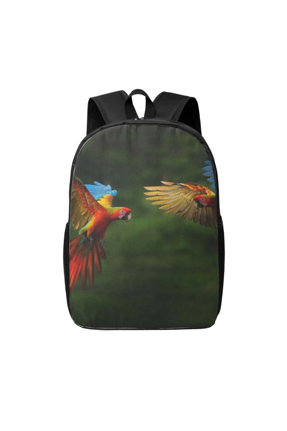 Hybrid Parrot in the Forest print Travel Backpack, Large Computer Backpack for Men Women, College School Rucksack Book Bag