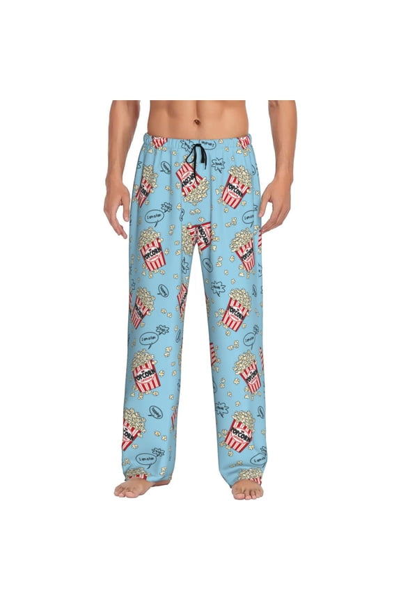 I Am A Fan Popcorn Men's Straight Lounge Pajama Pants: The Ultimate in Comfortable Sleepwear