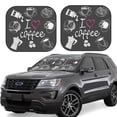 thumbnail image 1 of Xecao I Love Coffee for Foldable Car Sun Shades (2-Pack) offer sun protection with an easy-fold design for convenient windshield shading., 1 of 7