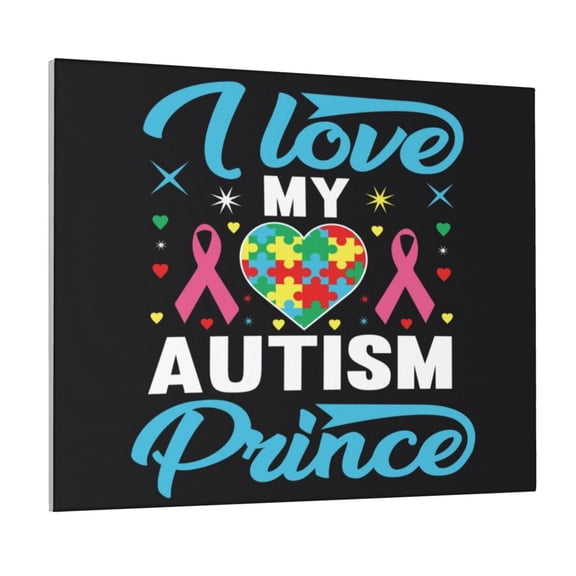 Xecao I Love My Autism for Waterproof Framed Canvas Art - Modern Home Decor with Real Wood Frame for Gifting and Interior Design,Horizontal