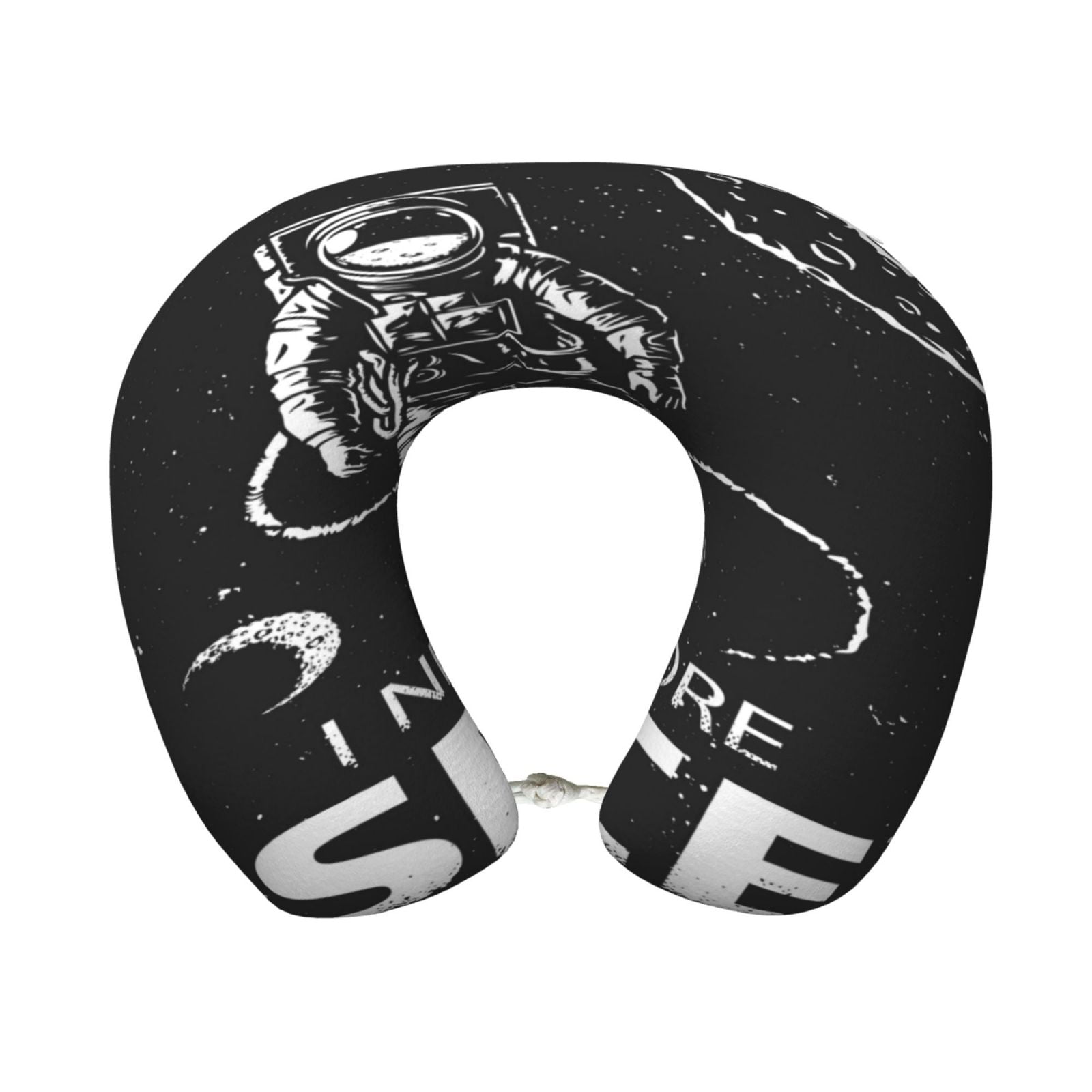 Xecao I Need More Space Print Memory Foam Cervical Neck Pillow Versatile U-Shaped Pillows for Home,Office,Camping,Travelling,Soft Washable Cover