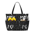 thumbnail image 1 of Xecao I love Math for versatile beach bag for women includes zipper pockets and waterproof material, ideal for vacations and adventures., 1 of 1