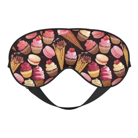 Xecao Ice Cream Cake for Soft Fluffy Sleeping Blindfold, Nap eye cover tailored for the utmost comfort for girls, women, kids, and adults.