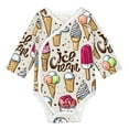 thumbnail image 1 of Xecao Ice Cream Print Baby unisex-baby Cotton Long-sleeve Bodysuits-2 Years, 1 of 6