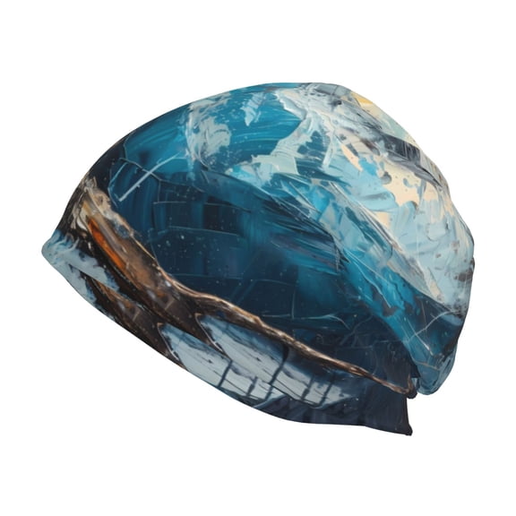 Xecao Iceberg Bald Eagle Print Knit Hat,Winter Beanie for Men Women, Beanie Soft Warm Ski Stocking Cuffed Cap