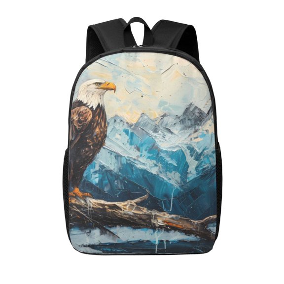 Xecao Iceberg Bald Eagle print Travel Backpack, Large Computer Backpack for Men Women, College School Rucksack Book Bag