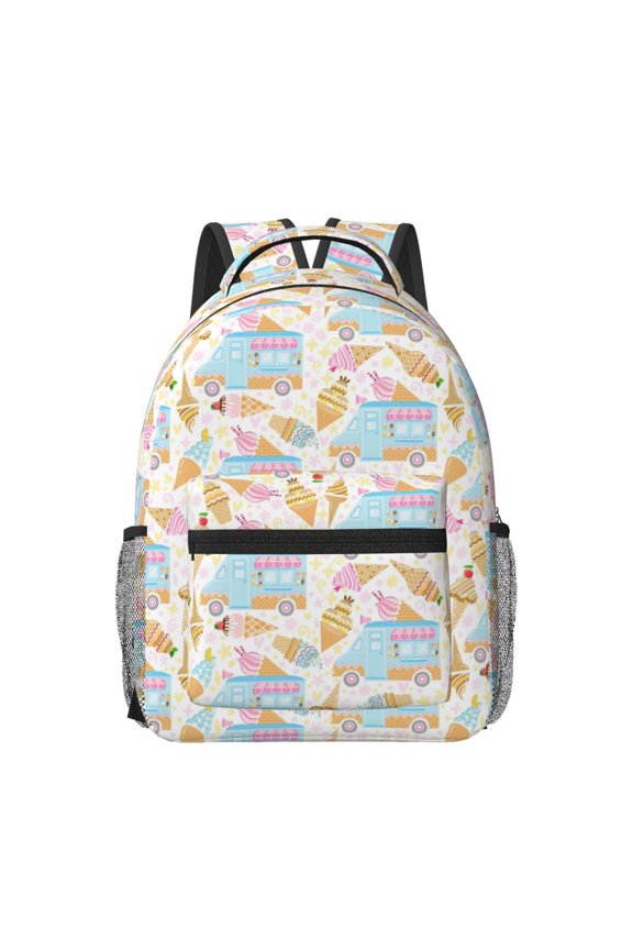 Icecream Truck Travel Backpack: A spacious, stylish computer backpack ideal for men and women, perfect for college, school, or daily travels