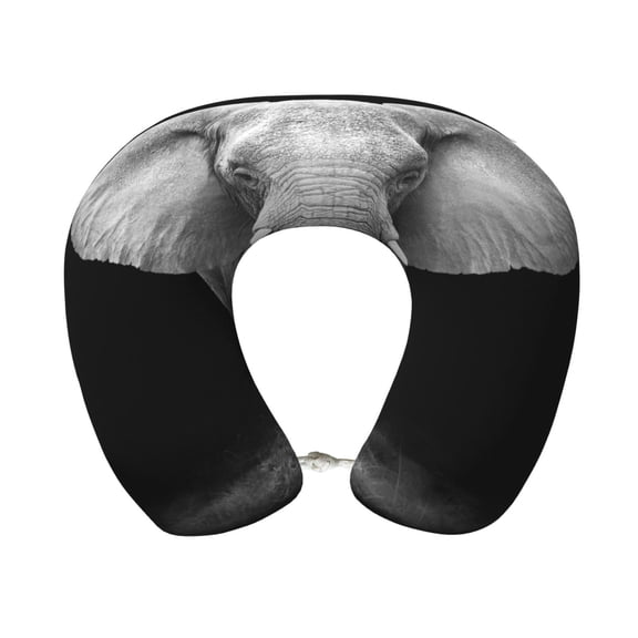Xecao Indian Elephant Print Memory Foam Cervical Neck Pillow Versatile U-Shaped Pillows for Home,Office,Camping,Travelling,Soft Washable Cover