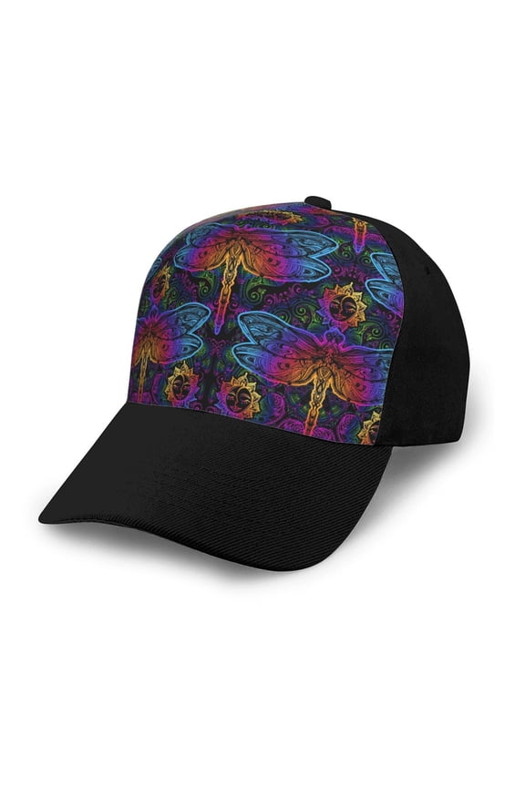 Indian Mandalas Dragonfly print unisex vintage washed baseball cap, a soft and adjustable hat perfect for any casual style.