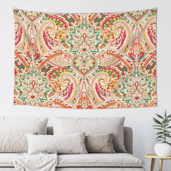 Xecao Indian Paisley 1 Print Tapestry, Wall Hanging Room Funny Decor, Backdrop Room Decor for Bedroom Living Room dormitory