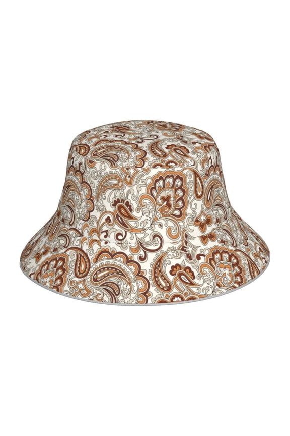 Indian Paisley1 Print Men and Women Night Reflective Hat Runner Cap Visor Bucket Hat Boonie Cap