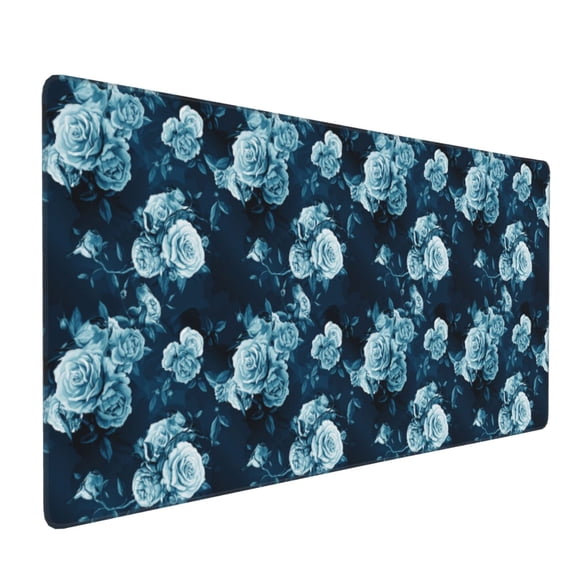Xecao Ink Rose Print Large Mouse Pad, 16x35.5in Mousepad, Professional Non-Slip Rubber Base Big Mouse Pad, Mouse Pad for Gaming & Office Full Desk Mouse Pad