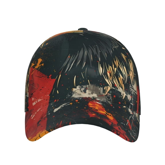 Xecao Ink Style Bald Eagle for Baseball Cap: Unisex, crafted from classic polyester twill fabric, featuring a soft unconstructed design