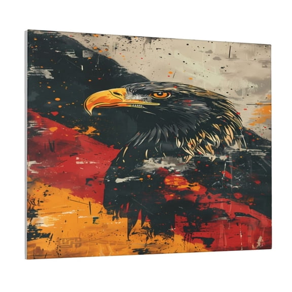 Xecao Ink Style Bald Eagle for Waterproof Framed Canvas Art - Modern Home Decor with Real Wood Frame for Gifting and Interior Design,Horizontal