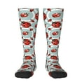 thumbnail image 1 of Xecao Insects print thigh-high socks, crafted for both men and women with a stretchy, high-opaque design perfect for daily wear, 1 of 6