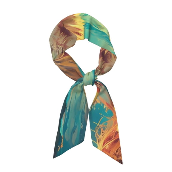 Xecao Island Beach Guinea Pig Pattern Large Satin Head Scarf - Satin Hair Scarves Silk Bandana Scarf Headscarf Silk Feeling Scarf for Women