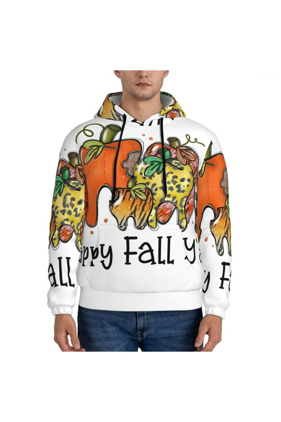 It'S Fall Y'All Pattern Men's Adult Pullover Hoodie,Hooded Sweatshirt-Small