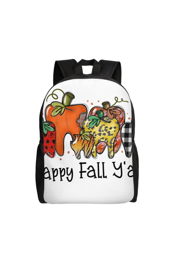 It'S Fall Y'All Print School Backpack with Laptop Compartment Small Travel Laptop Backpack for Women Men Waterproof College Backpack Simple School Bag