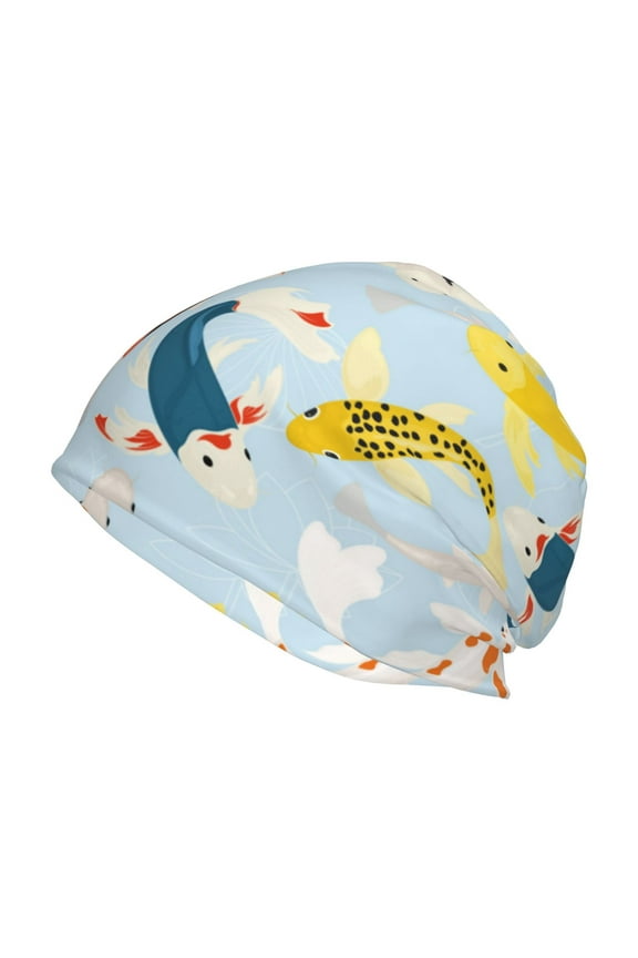 Japanese Carps Print Knit Hat,Winter Beanie for Men Women, Beanie Soft Warm Ski Stocking Cuffed Cap