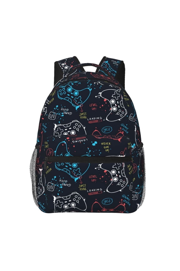 Joystick Gamepad Backpack, a stylish and functional choice for both men and women, is the perfect basic bookbag for college, work, or travel