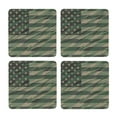 thumbnail image 1 of Xecao Jungle Green Camo USA Flag for MDF Cork Coaster 4 Pcs,Drink Coasters,Suit for House Warming Gifts New Home ,Coffee Table Decor-Square, 1 of 7