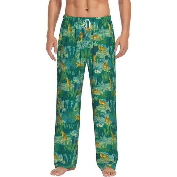 Xecao Jungle Leopard Men's Straight Lounge Pajama Pants: The Ultimate in Comfortable Sleepwear