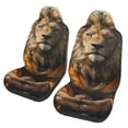 thumbnail image 1 of Xecao Jungle Meditating Lion Print Car Seat Cover in That Fits Most Cars, Vans, SUVs, and Trucks., 1 of 7