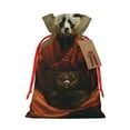 thumbnail image 1 of Xecao Jungle Meditating Panda Print Burlap Gift Bags with Drawstring and Gift Tags, Gift Bags, Burlap Bags, Jute Bags for Party, Christmas, DIY Craft Bags-Small, 1 of 9