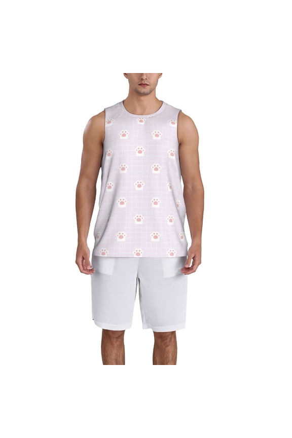 Kawaii Cat Paw print basketball shirt for both men and women, a unisex basketball jersey perfect for theme parties-Small