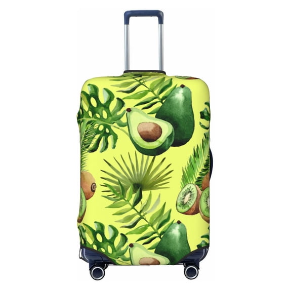 Xecao Kiwi and Avocado print Elastic Luggage Cover, with double-sided print , is perfect for travel, business, and daily use