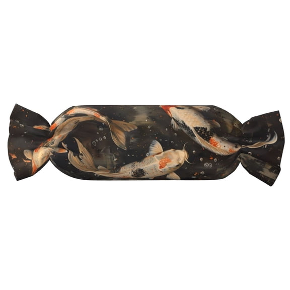 Xecao Koi Fish Tranquility Print+Candy-Inspired Plush Pillow for Men Women Suitable for Beds, Sofas, Game Rooms Drawstring Closure