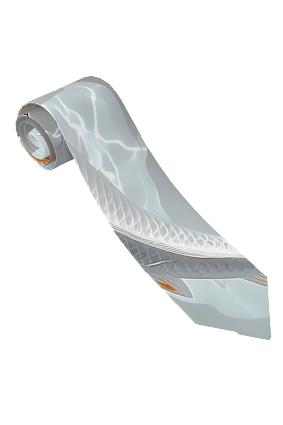 Koi Fish Water Print Tie For Men Necktie Woven Jacquard Neck Ties,Classic Men's Tie