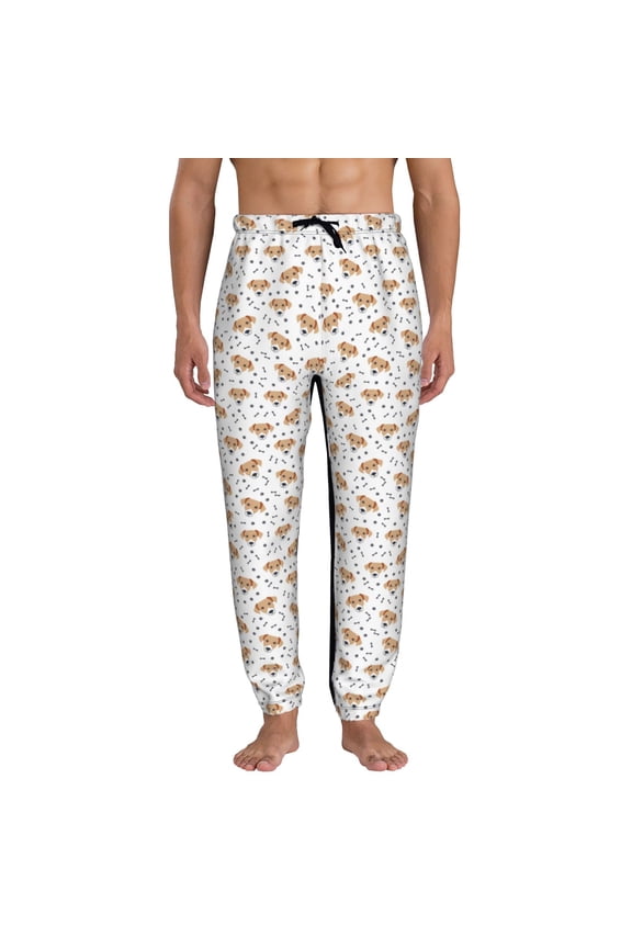 Labrador Retriever Dog Print Active Tech Joggers for Men, Mens Sweatpants Lounge Pants with Pockets-XX-Large