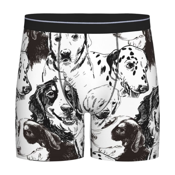 Xecao Labrador Retriever Dog Print Boxer Briefs for Men's Stretch Moisture-Wicking Underwear, Mid-Rise Classics breathable fabric