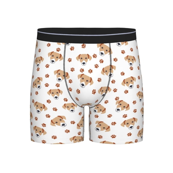 Xecao Labrador Retriever Dog Print Boxer Briefs for Men's Stretch Moisture-Wicking Underwear, Mid-Rise Classics breathable fabric