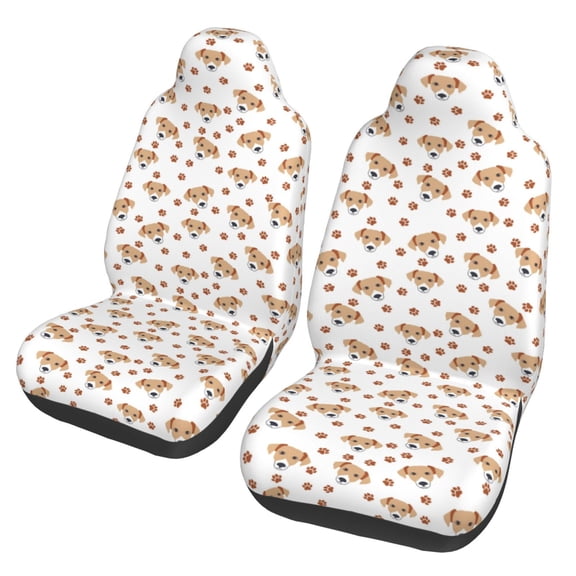 Xecao Labrador Retriever Dog Print Car Seat Cover in That Fits Most Cars, Vans, SUVs, and Trucks.