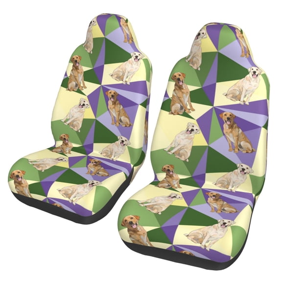 Xecao Labrador Retriever Dog Print Car Seat Cover in That Fits Most Cars, Vans, SUVs, and Trucks.