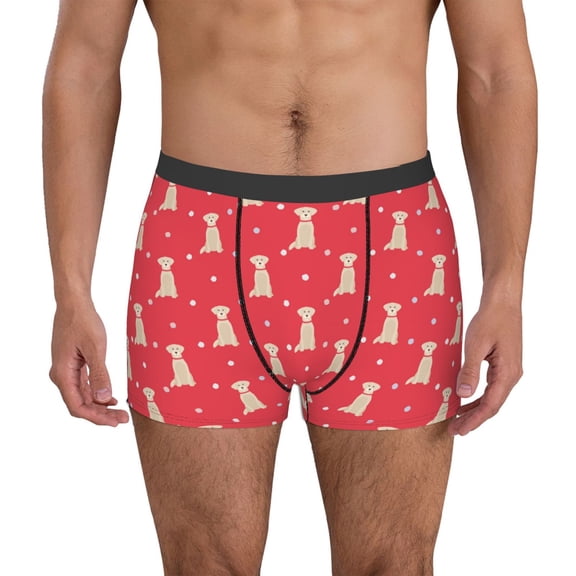 Xecao Labrador Retriever Dog Print Men's Underwear Boxer Briefs Pack - Your ComfortSoft, Moisture-Wicking, and Breathable Choice for Men's Underwear-XX-Large