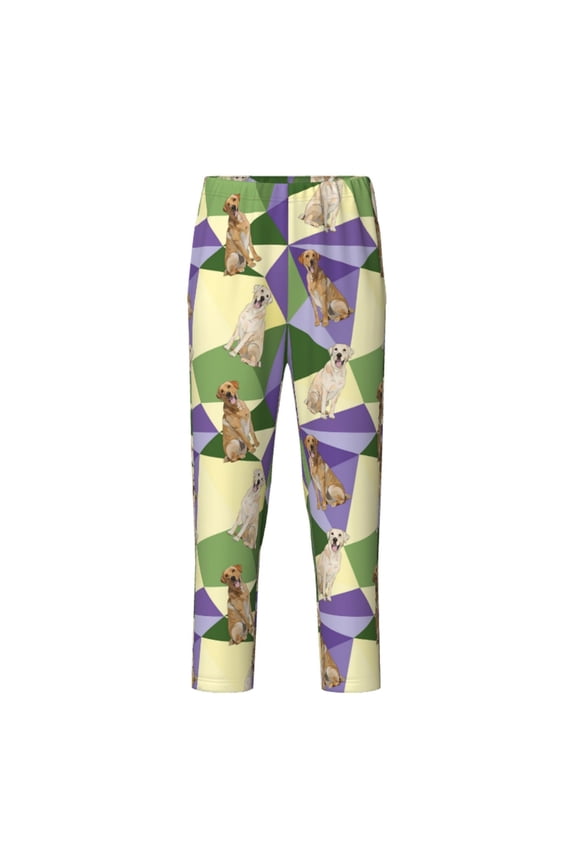 Labrador Retriever Dog Print Teenagers' Pajama Pants Long Sleep Pants Soft Elastic Waist Pajama Bottoms Elastic waist with 2 Pockets 5-16 Years-Large