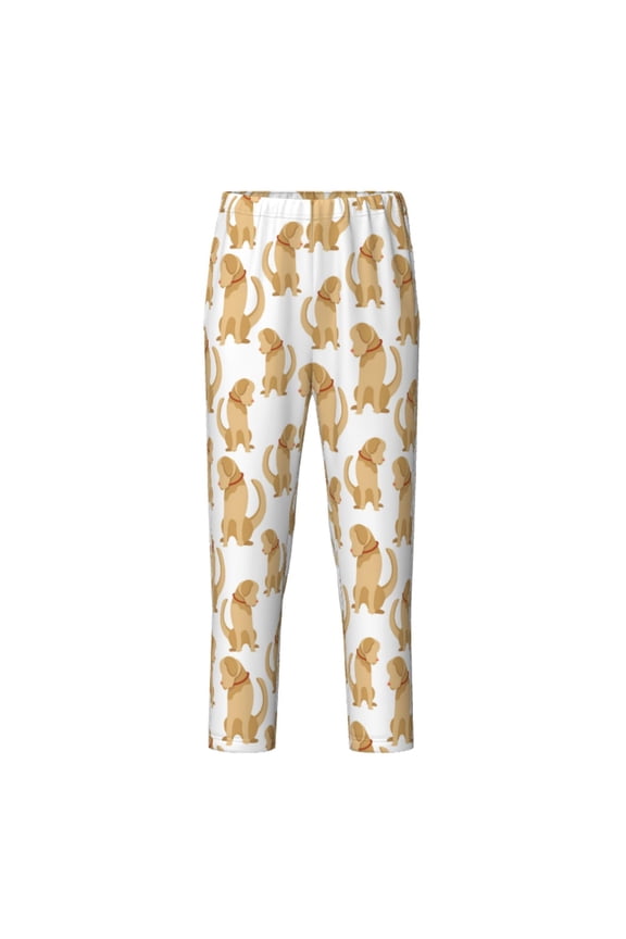 Labrador Retriever Dog Print Teenagers' Pajama Pants Long Sleep Pants Soft Elastic Waist Pajama Bottoms Elastic waist with 2 Pockets 5-16 Years-Small
