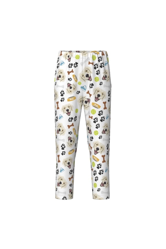 Labrador Retriever Dog Print Teenagers' Pajama Pants Long Sleep Pants Soft Elastic Waist Pajama Bottoms Elastic waist with 2 Pockets 5-16 Years-Small