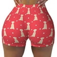 thumbnail image 1 of Xecao Labrador Retriever Dog Print Workout Shorts for Women Soft Smooth Gym Yoga Scrunch Active Tennis Workout Running Shorts, 1 of 9