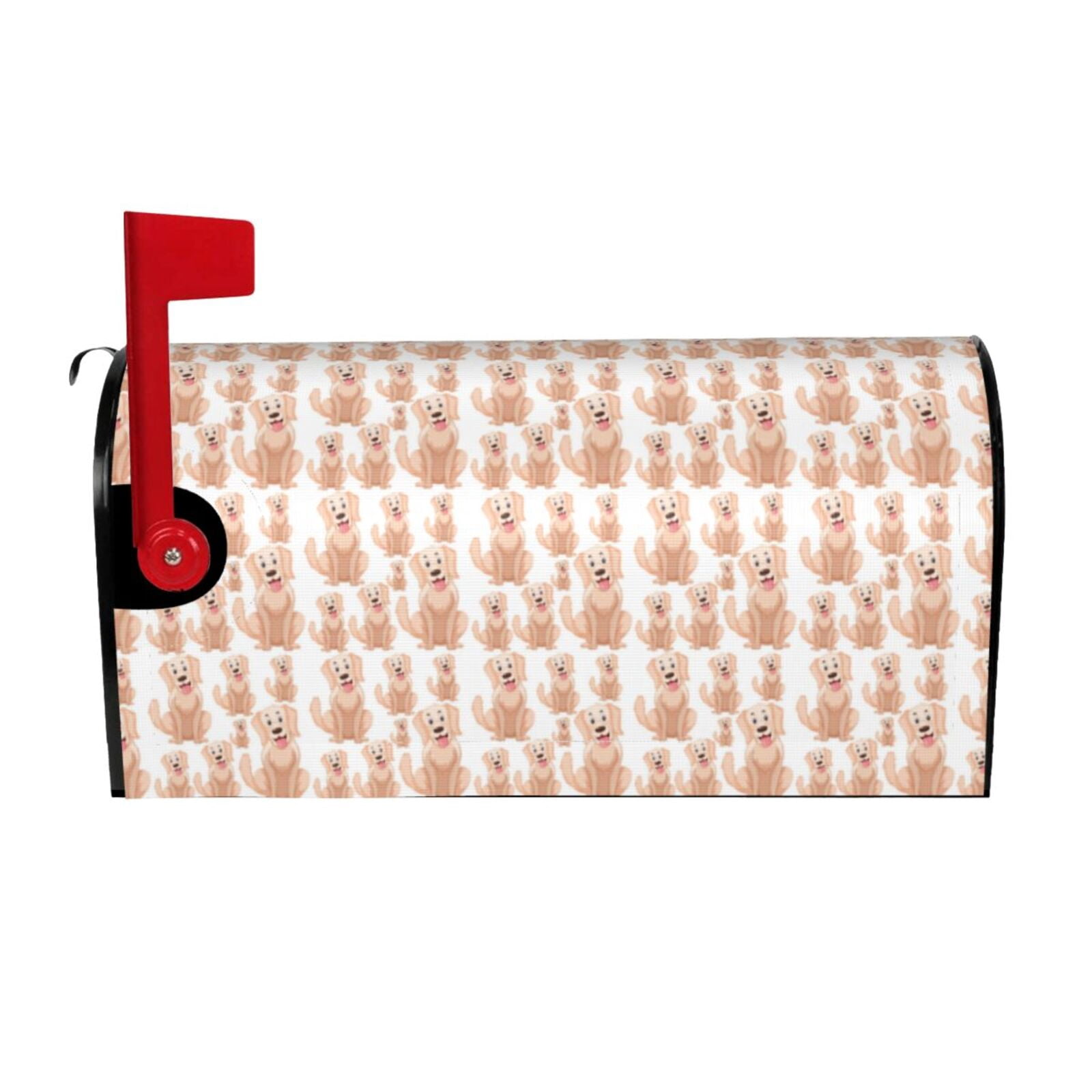 Xecao Labrador Retriever Dog for Mailbox Cover with Magnetic Strips, Waterproof and Sunscreen, Adds a Decorative Touch to Your Garden Yard.