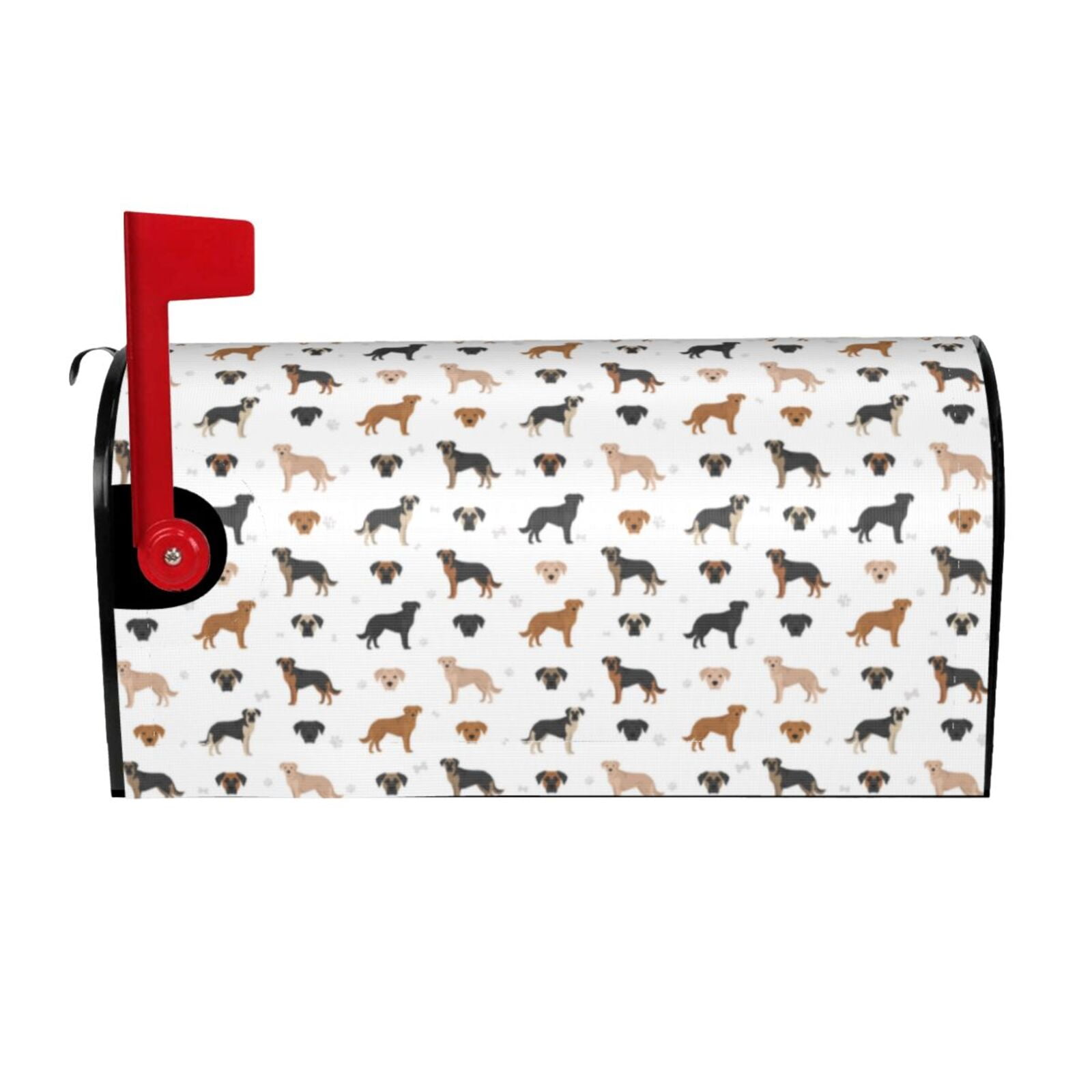 Xecao Labrador Retriever Dog for Mailbox Cover with Magnetic Strips, Waterproof and Sunscreen, Adds a Decorative Touch to Your Garden Yard.