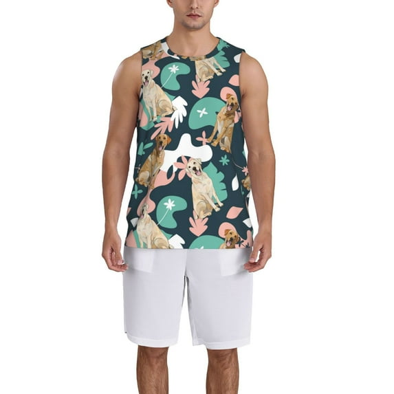 Xecao Labrador Retriever Dog print basketball shirt for both men and women, a unisex basketball jersey perfect for theme parties-Medium